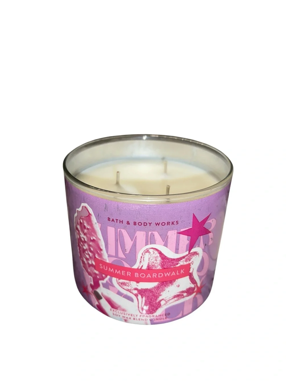 SOLD 🎉🛍️ BATH & BODY WORKS SUMMER BOARDWALK 3 WICK CANDLE - Picture 2 of 2